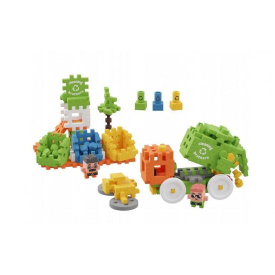 Blocks Waffle mini - Garbage truck 14 pcs