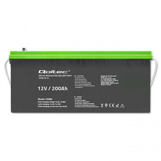 Gel battery 12V, 200Ah