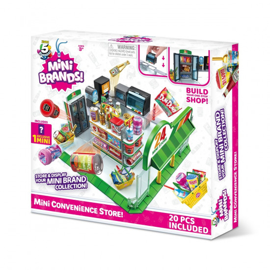 5 Surprise Mini Brands Mini Convenience Store Playset with 1 Exclusive Mini by ZURU