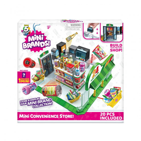 5 Surprise Mini Brands Mini Convenience Store Playset with 1 Exclusive Mini by ZURU