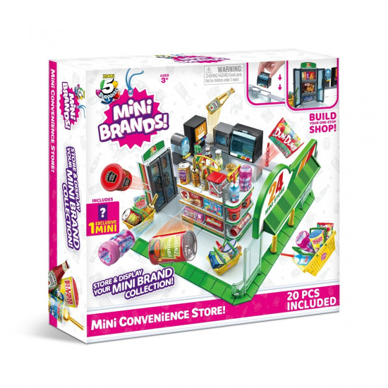 5 Surprise Mini Brands Mini Convenience Store Playset with 1 Exclusive Mini by ZURU