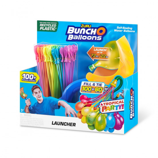 Launchers with water balloons