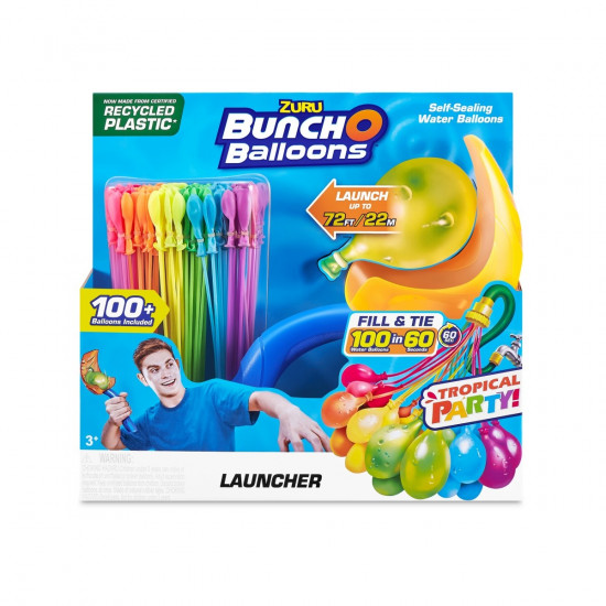 Launchers with water balloons