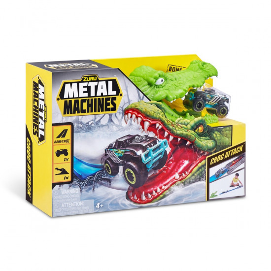 Car track set Crocodile attack