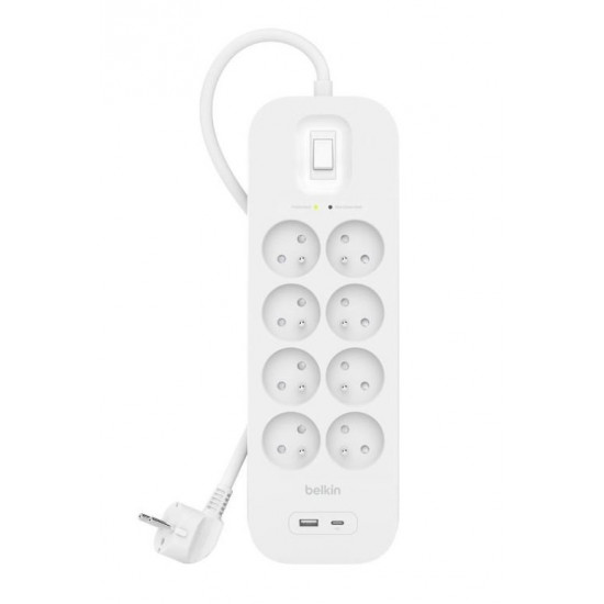 Surge Protector SurgePlus 8xFR 1xUSB-A 1xUSB-C 900J 2M