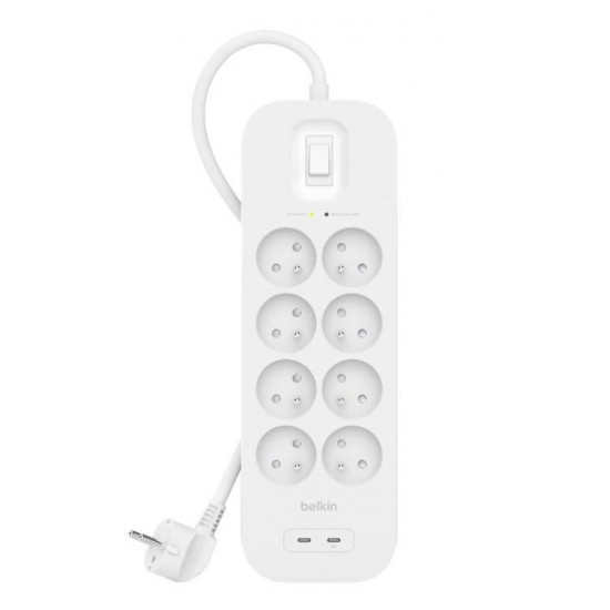 Surge Protector SurgePlus 8xFR 2xUSB-C 900J 2m