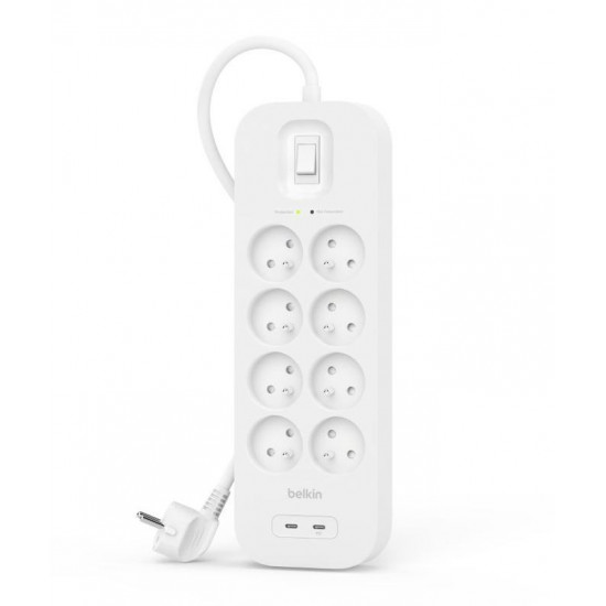 Surge Protector SurgePlus 8xFR 2xUSB-C 900J 2m