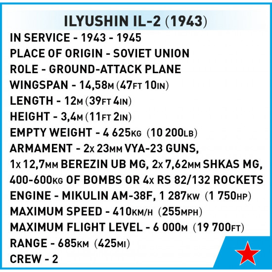 Blocks Historical Collection WWII Ilyushin IL-2 1943 643 blocks