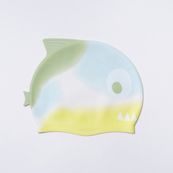 Swimming Cap Shaped - Shark Tribe, Khaki Ombre