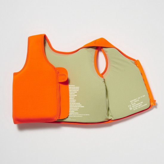 Swim Vest (3-6 years) - Sonny the Sea Creature Neon Orange