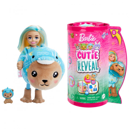 Barbie Cutie Reveal Chelsea Teddy Bear doll - Dolphin