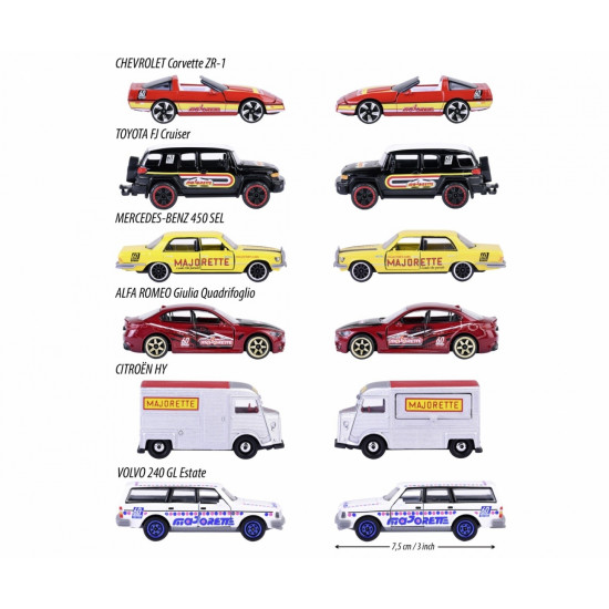 Vehicle Majorette 60th anniversary Premium, 6 types