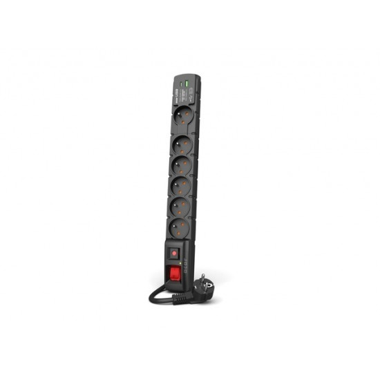 SURGE PROTECTOR ACAR S6 USB A+C 5M 6X FRENCH PD