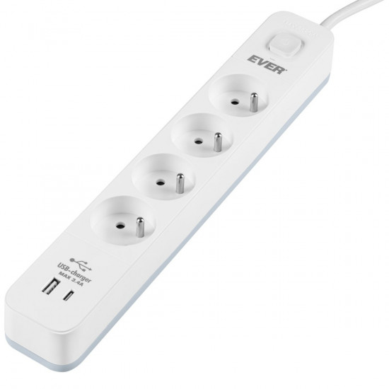 Surge protection strip PROTECT 4PL 1A1C USB T/LZ12-PRO015/1000