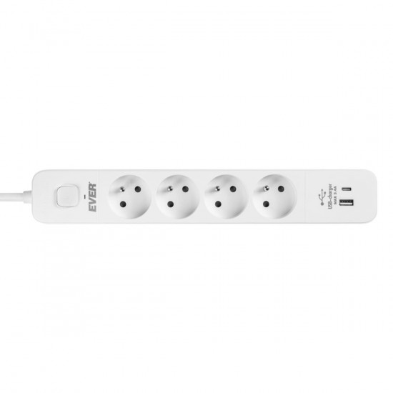 Surge protection strip PROTECT 4PL 1A1C USB T/LZ12-PRO015/1000