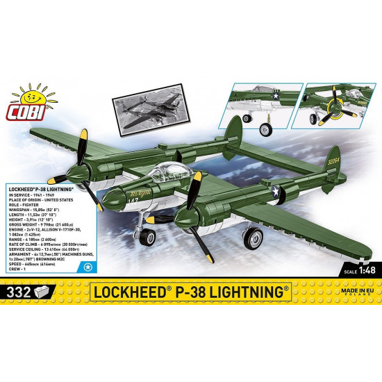 Blocks Lockheed P-38 Lightning 332 blocks