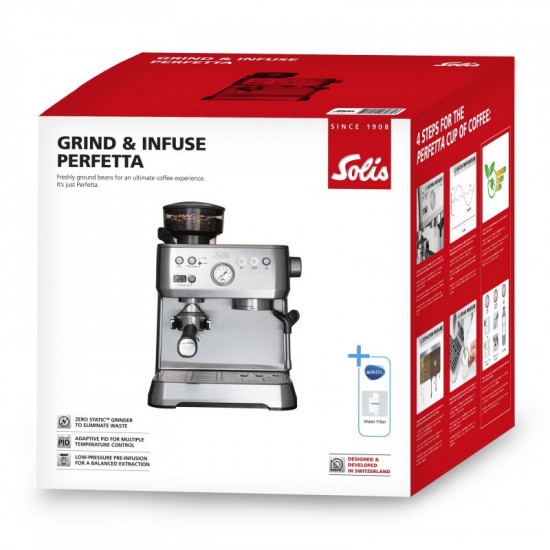 Espresso machine Grind and Infuse Perfetta inox