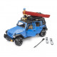 Vehicle Jeep Wrangler Rubicon with kayak and figurine