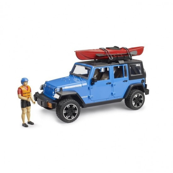 Vehicle Jeep Wrangler Rubicon with kayak and figurine