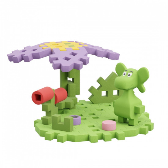 Blocks Mini Waffle - Diplodocus and Jungle 25 elements