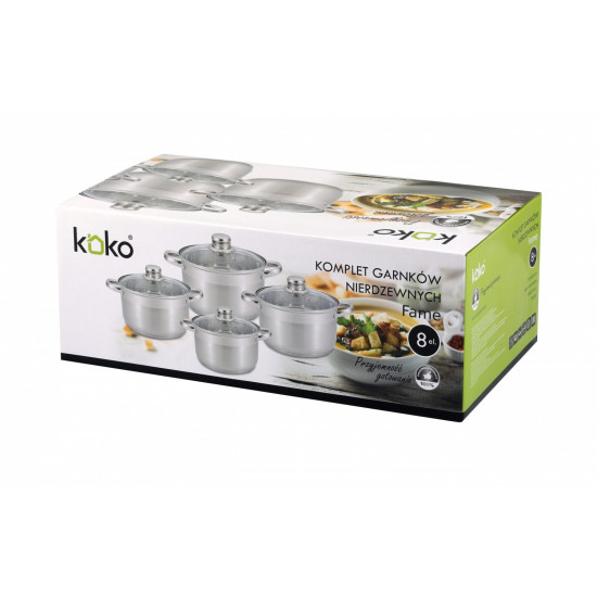 STAINLESS POT SET 8 ELE FAME