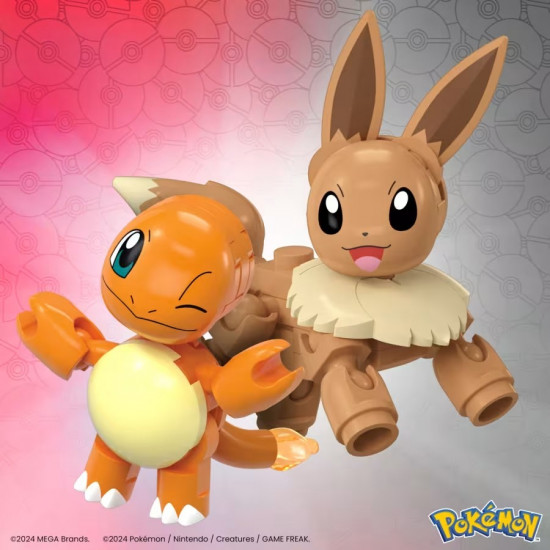 Blocks Mega Pokemon Pokeball 2-pack Charmander and Eevee