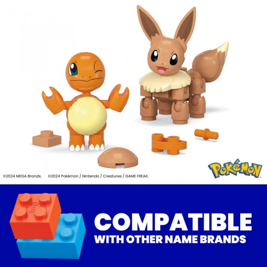 Blocks Mega Pokemon Pokeball 2-pack Charmander and Eevee