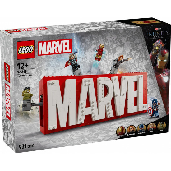 Blocks Super Heroes 76313 MARVEL Logo & Minifigures