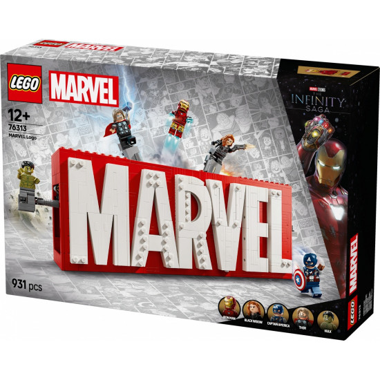 Blocks Super Heroes 76313 MARVEL Logo & Minifigures