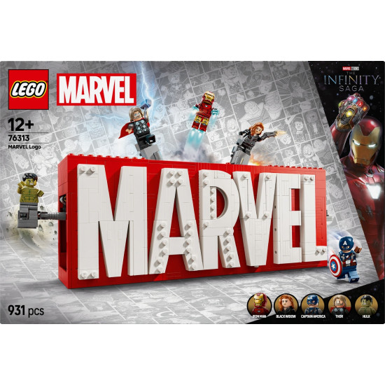 Blocks Super Heroes 76313 MARVEL Logo & Minifigures