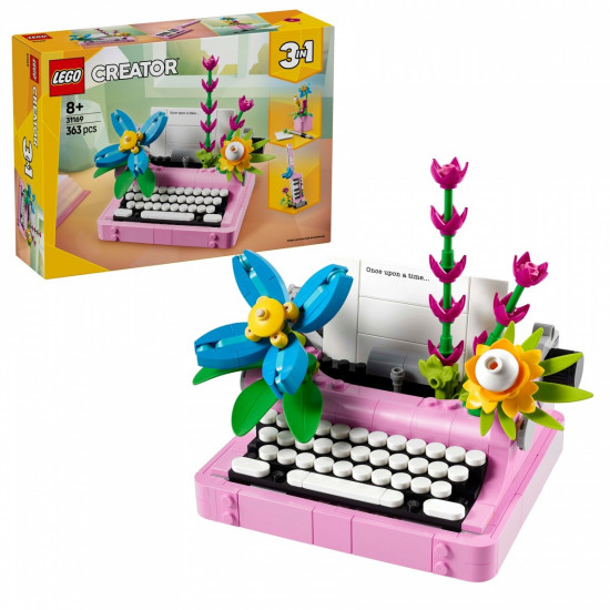 Blocks Creator 31169 Typewriter with Flowers