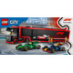 Bricks City 60445 F1 Truck with RB20 & AMR 24 F1 Cars