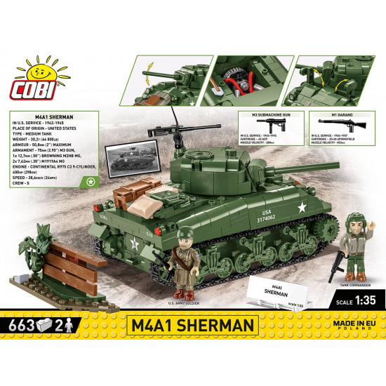 Blocks M4A1 Sherman 663 blocks