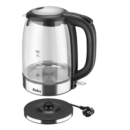 Amica KD 2050G Inox electric kettle 1.7 l 2200 W Transparent