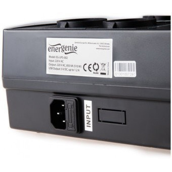 EnerGenie EG-UPS-001 uninterruptible power supply (UPS) Line-Interactive 0.65 kVA 390 W 4 AC outlet(s)