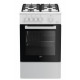 Beko FSG52020FW cooker Freestanding cooker Gas Black, White