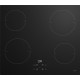 Beko HII64401QT Black Built-in 60 cm Zone induction hob 4 zone(s)