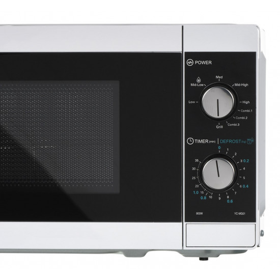 Sharp YC-MG01E-W microwave Countertop Grill microwave 20 L 800 W Black, White