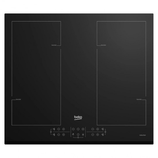 Beko HII64206F2MT Black Built-in 58 cm Zone induction hob 4 zone(s)