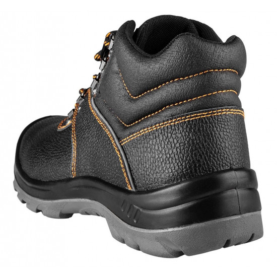 Leather ankle boots S3 SRC, steel toe cap, steel penetration-resistant insole, size 43