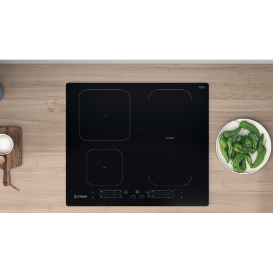 Indesit IB 65B60 NE Black Built-in 59 cm Zone induction hob 4 zone(s)