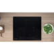 Indesit IB 65B60 NE Black Built-in 59 cm Zone induction hob 4 zone(s)