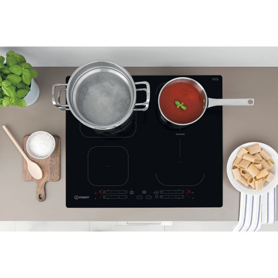 Indesit IB 65B60 NE Black Built-in 59 cm Zone induction hob 4 zone(s)