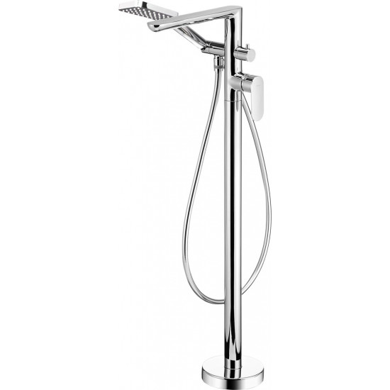 Freestanding bathtub mixer with shower set