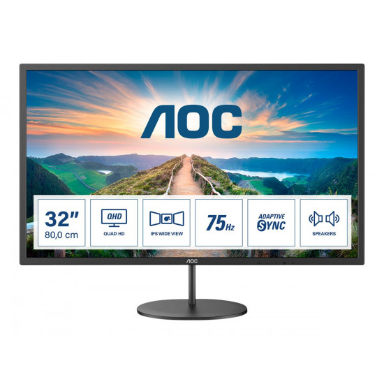 AOC Q32V4 31.5inch IPS with QHD resolution monitor HDMI DisplayPort