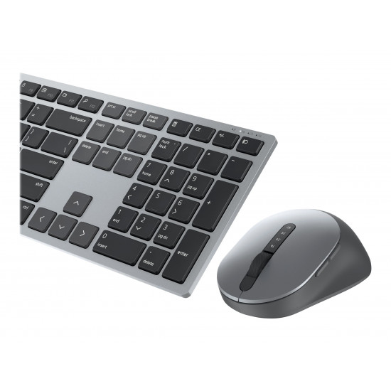 Dell Premier Multi-Device Keyboard and Mouse | KM7321W | Keyboard and Mouse Set | Wireless | Ukrainian | Titanium Gray | 2.4 GHz, Bluetooth 5.0