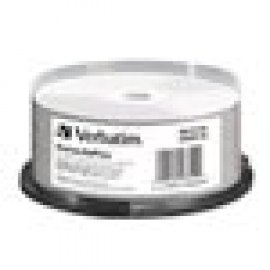 VERBATIM 43749 BluRay BD-R DL Verbatim Spindle 25 50GB 6x WIDE PRINT NO ID hard coat