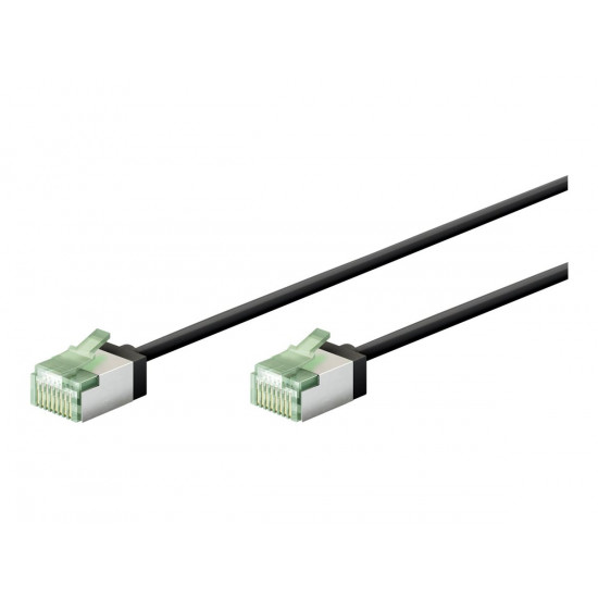 Goobay 74350 Ultra-Flexible CAT 8.1 Patch Cable, Slim, U/FTP, 0.15 m, Black | Goobay