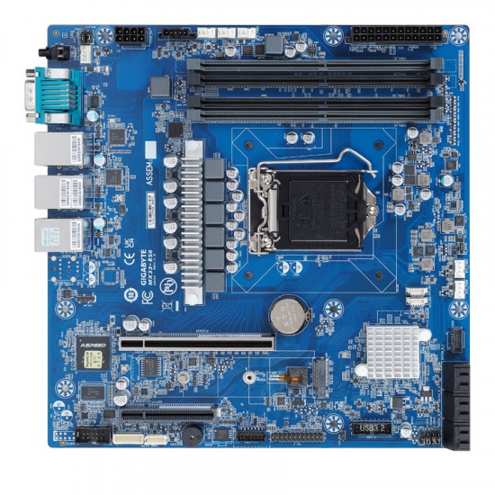 Gigabyte MX33-BS0 1x LGA1200 Intel Xeon E-23XX C252 (4x DIMM, 6x SATA, 1xM.2, 2x1Gbe, IPMI, mATX)