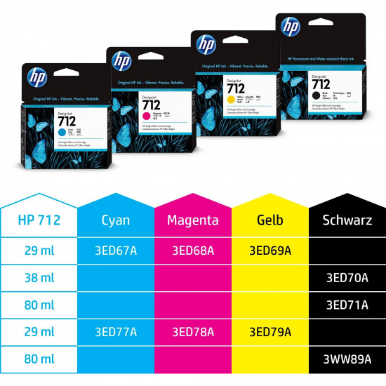 HP Tinte 712 3ED68A Magenta